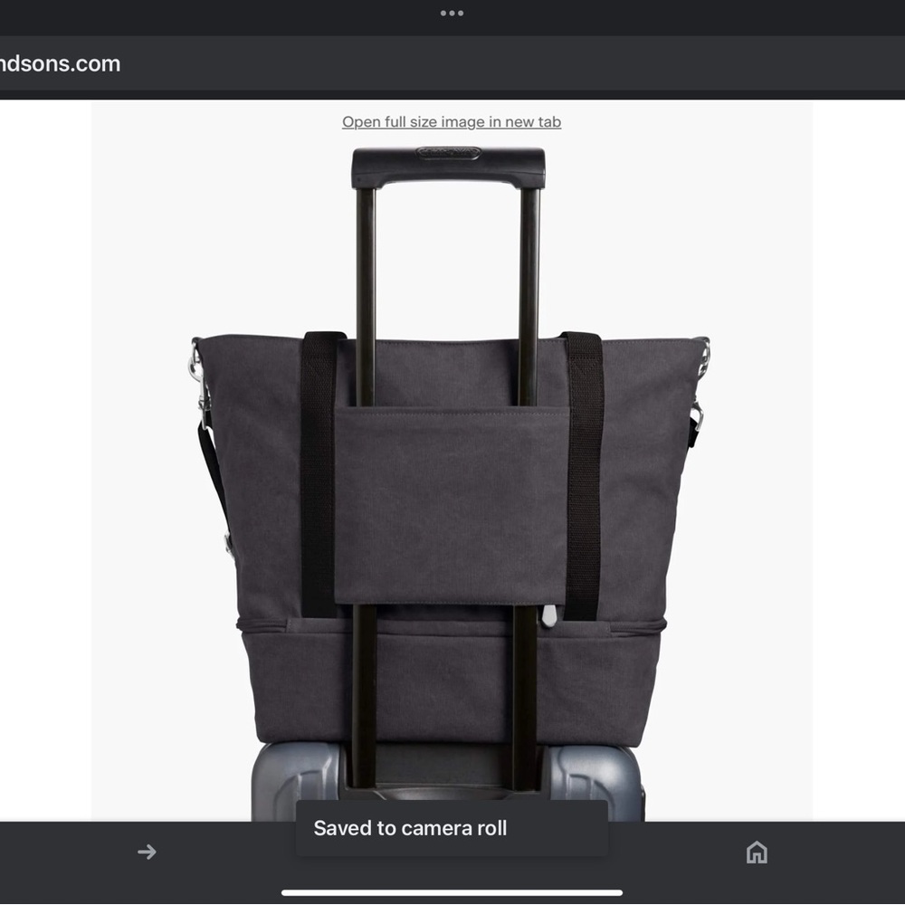Lo & Sons Catalina Deluxe Tote Midnight Ash Eco Friendly Canvas Weekender Bag - Picture 2 of 12